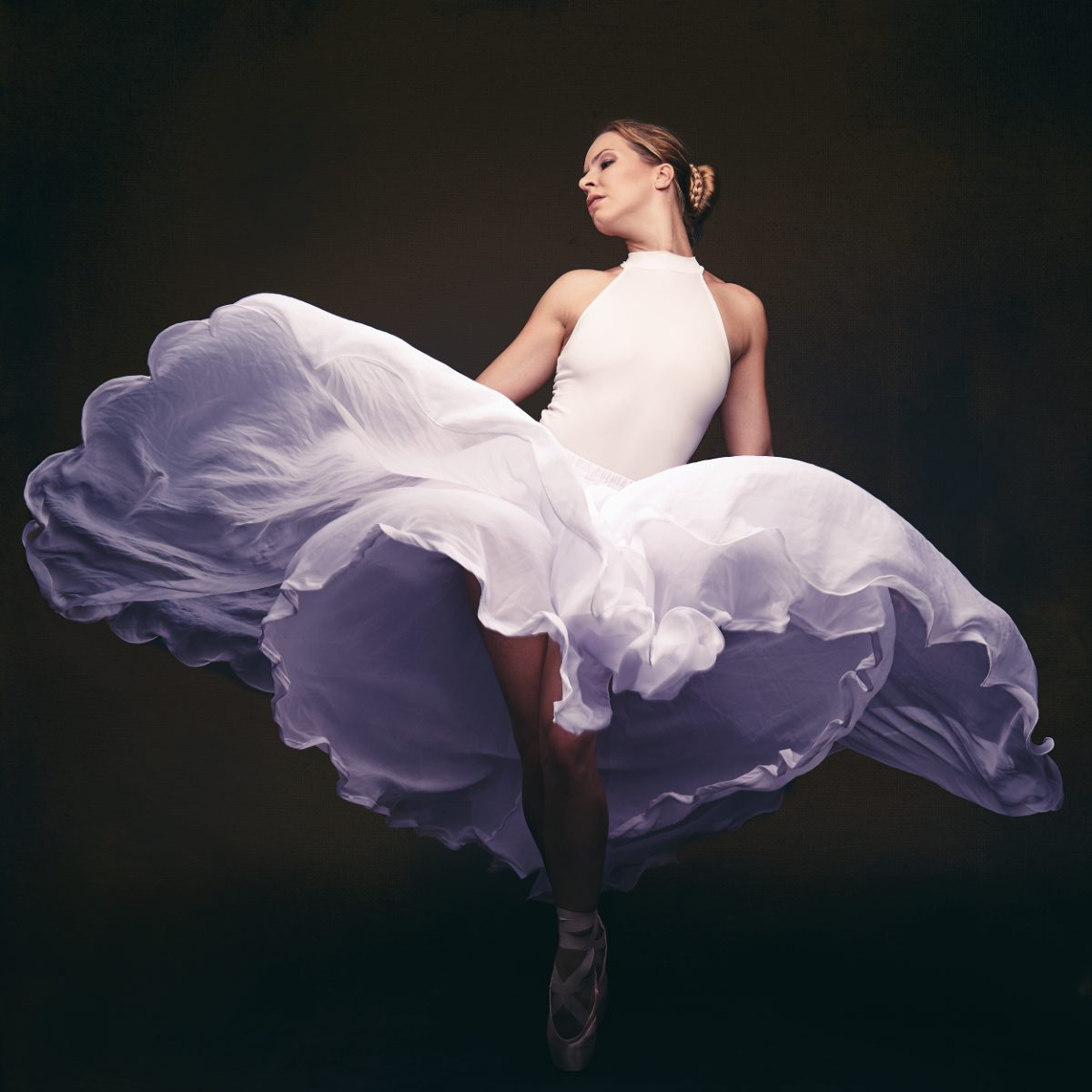 Dancer mid-movement
