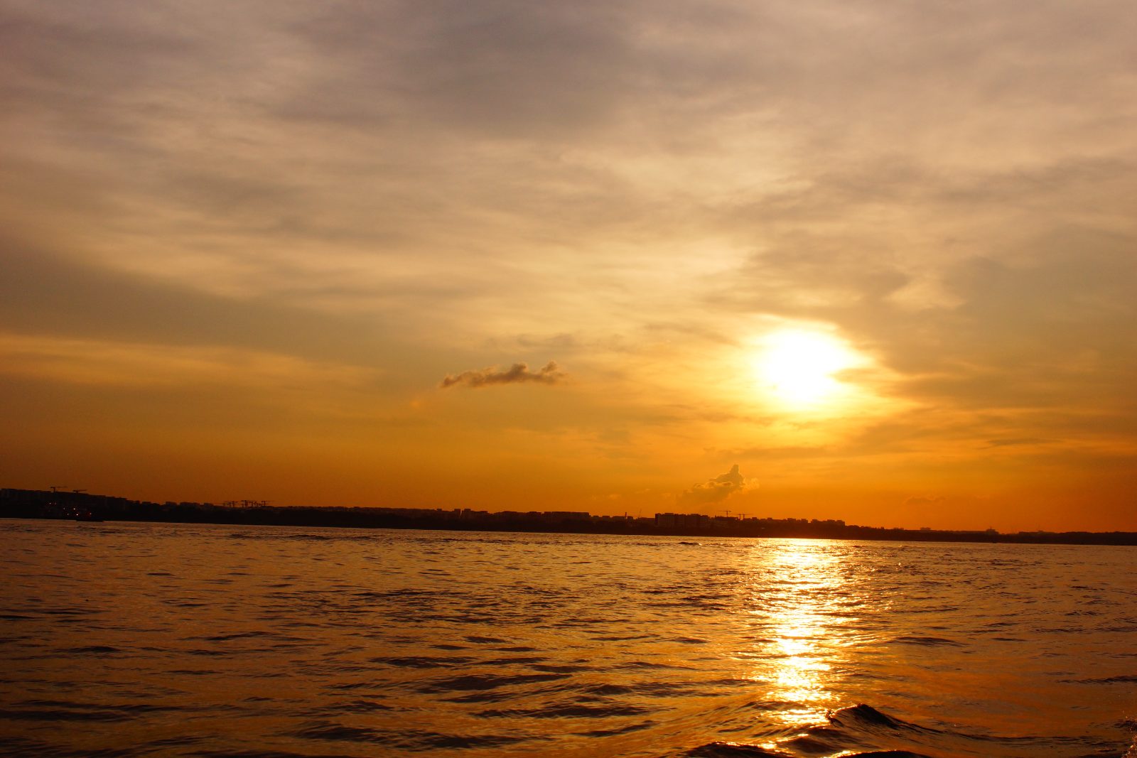 Sunset over the sea