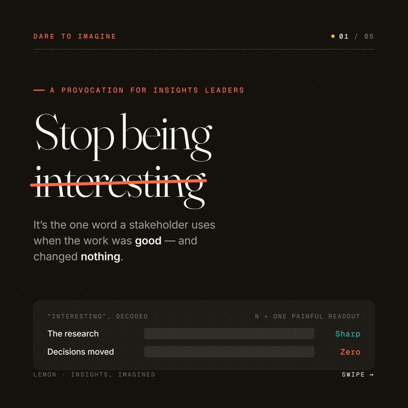 Stop being interesting