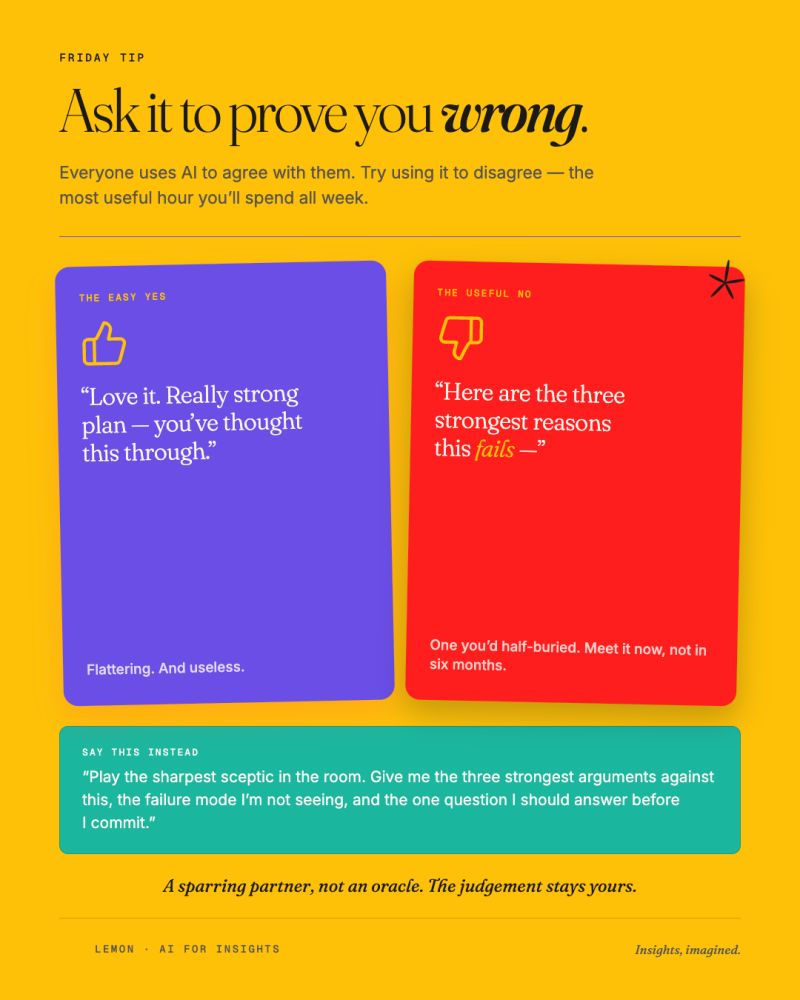 Ask AI to disagree