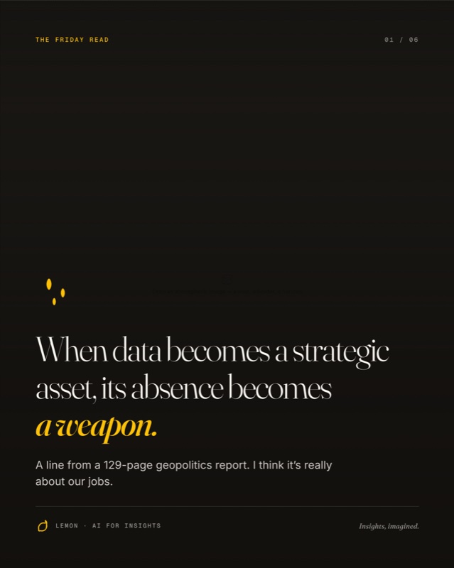 Data as a weapon